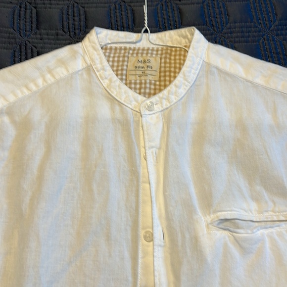 White linen M&S shirt - Picture 2 of 6